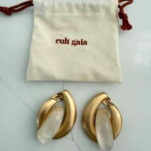 Cult Gia Audrina Earrings Clip On Evening Costume Jewelry Designer